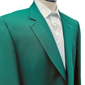 Hardwick Clothes Men 50R Green sport coat Gold St Patrich's Day.